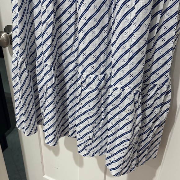 Oliphant Dipsy Navy Blue and White Striped Dress NWT - Picture 8 of 9